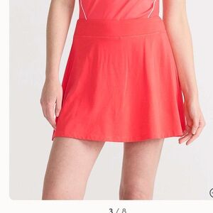 Lands end Women's orange swim skirt with briefs NWT XL